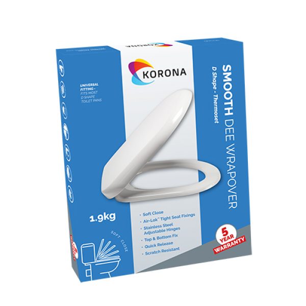 Korona Slow D Shaped Soft Close Toilet Seat 1.9kg