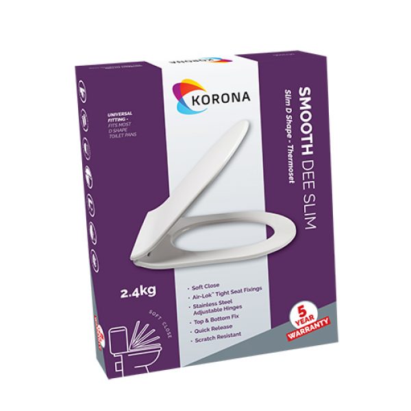 Korona Slow Slim Soft Close Toilet Seat 2.4kg