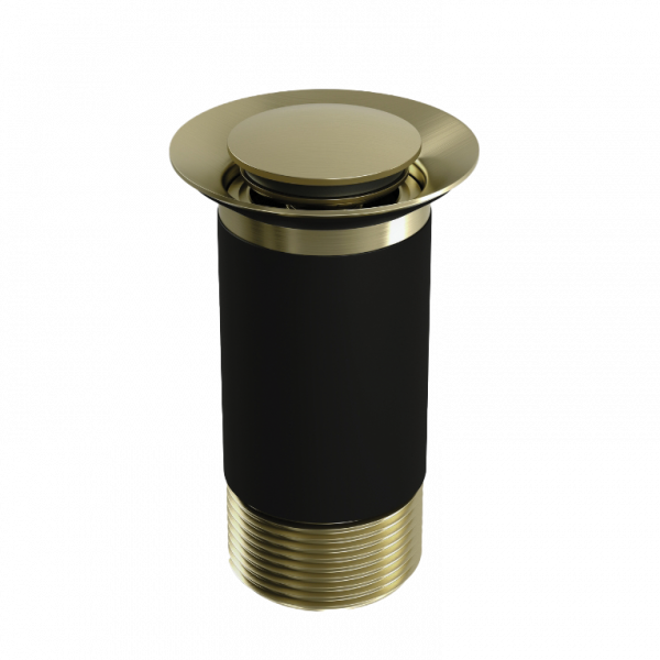 Top-Fix | Basin Click Clack Waste - Unslotted G1 1/4" | Brushed Brass